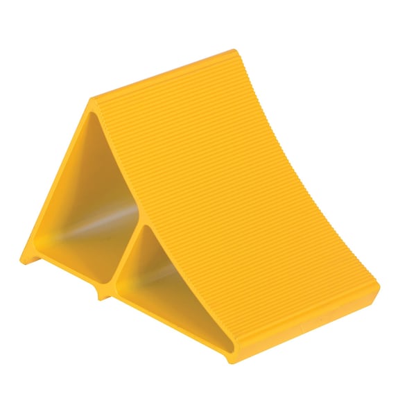 Aluminum Wheel Chock, 10x 7 x 8, Yellow